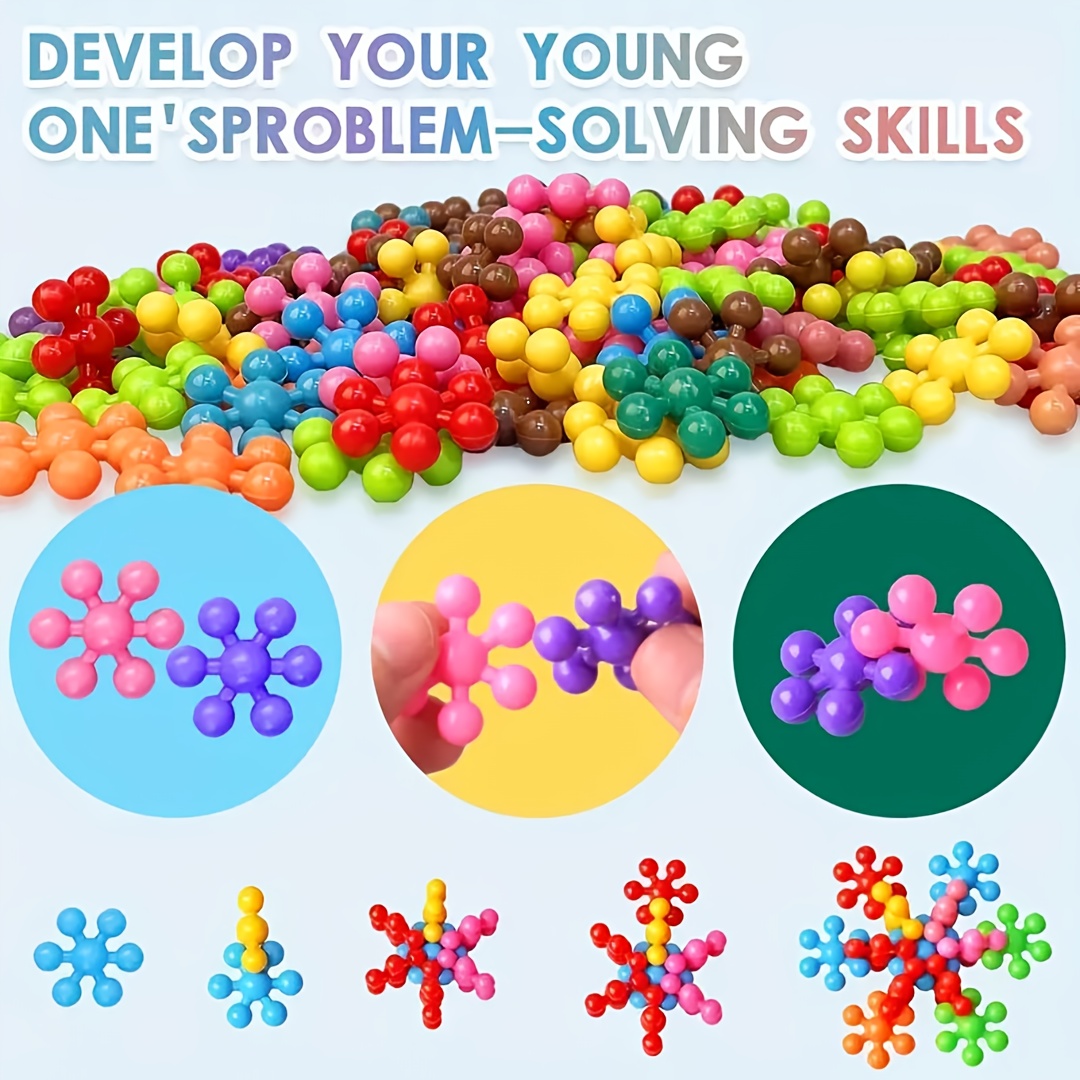 3D Flower Building Block Set, 126pcs Educational Toy Gift